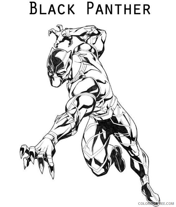 Black Panther Coloring Pages Superheroes Printable 2020 Coloring4free