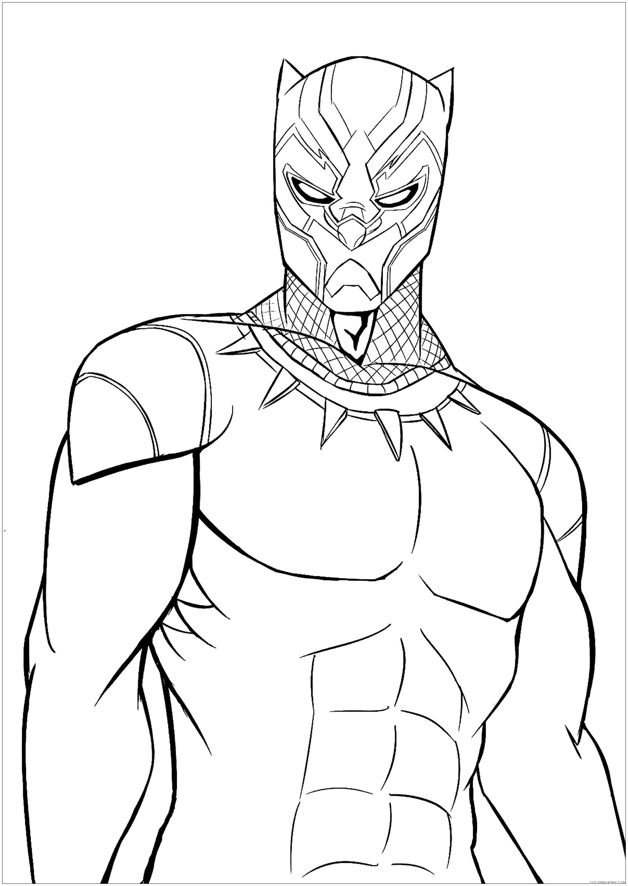 Black Panther Coloring Pages Superheroes Printable 2020 Coloring4free