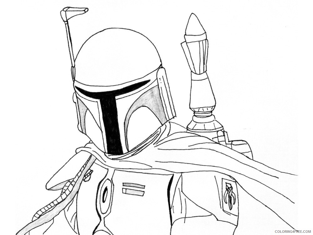 Boba Fett Coloring Pages Cartoons boba fett for boys 10 Printable 2020 1380 Coloring4free