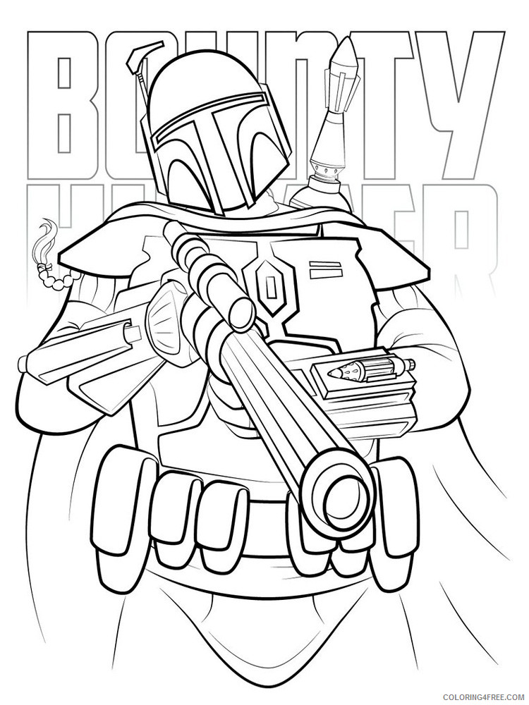 Boba Fett Coloring Pages Cartoons boba fett for boys 12 Printable 2020 1382 Coloring4free