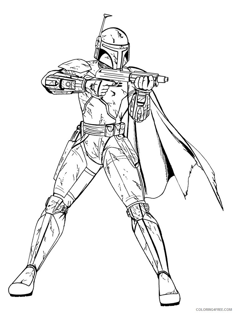Boba Fett Coloring Pages Cartoons boba fett for boys 7 Printable 2020 1388 Coloring4free