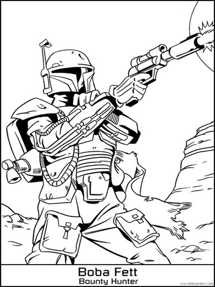 Boba Fett Coloring Pages Cartoons boba fett for boys 8 Printable 2020 1389 Coloring4free