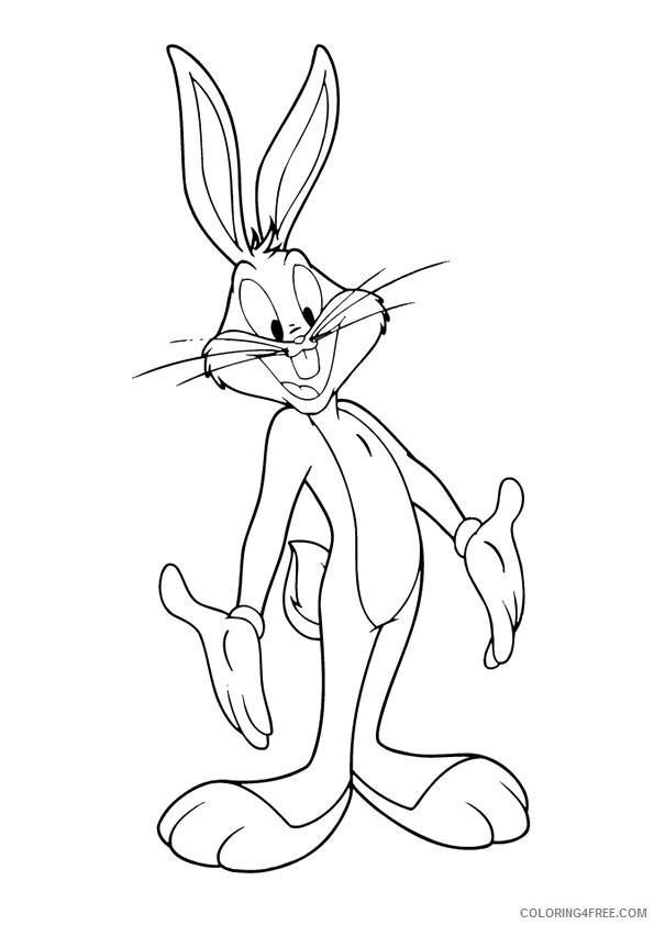 Bugs Bunny Coloring Pages Cartoons 1526562269_smiling bugs bunny a4 Printable 2020 1394 Coloring4free