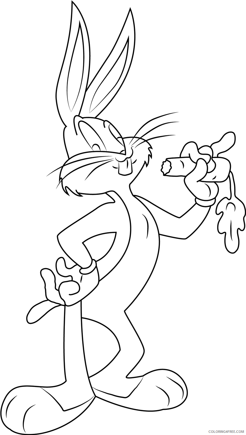 Bugs Bunny Coloring Pages Cartoons 1530324783_bugs bunny eating carrot1 Printable 2020 1396 Coloring4free