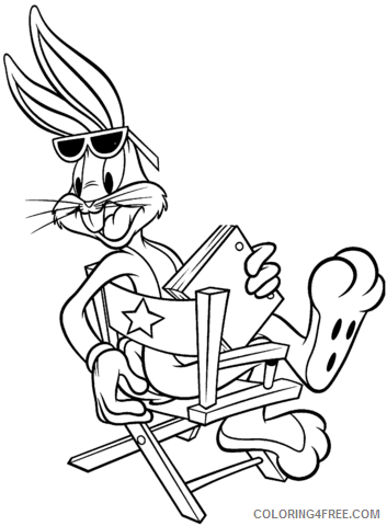 Bugs Bunny Coloring Pages Cartoons 1533092551_bugs bunny holding book a4 Printable 2020 1397 Coloring4free