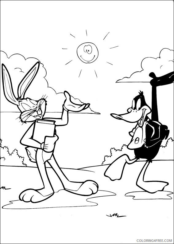 Bugs Bunny Coloring Pages Cartoons bugs bunny and daffy duck Printable 2020 1401 Coloring4free