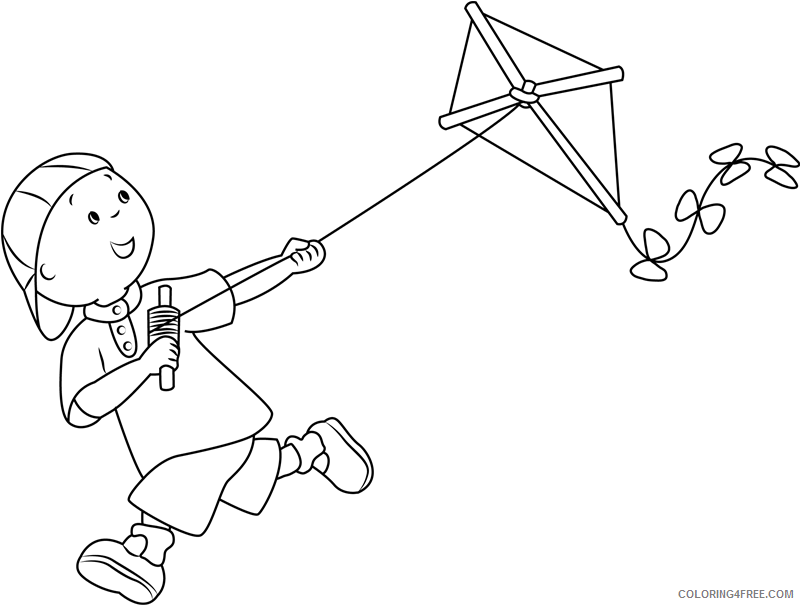 Caillou Coloring Pages Cartoons 1530755656_caillou with kitea4 Printable 2020 1425 Coloring4free