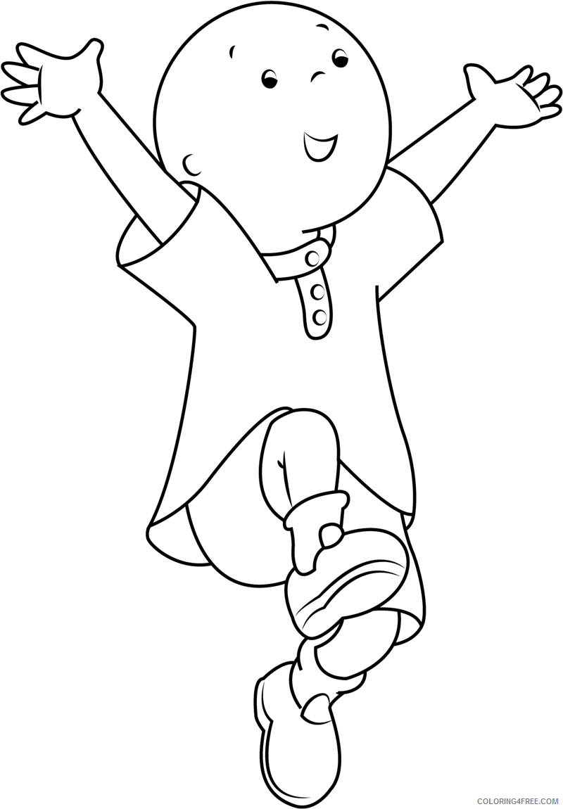 Caillou Coloring Pages Cartoons 1530757640_caillou jumpinga4 Printable 2020 1435 Coloring4free