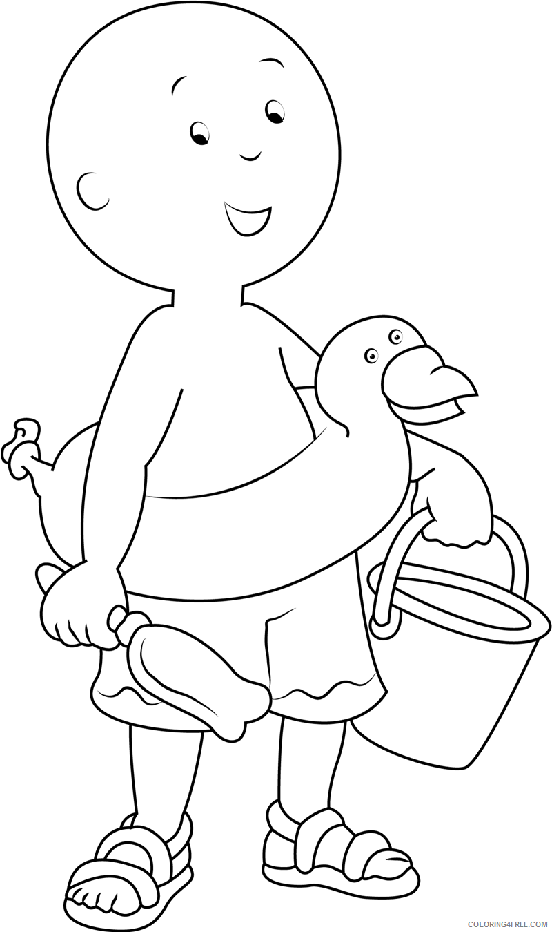 Caillou Coloring Pages Cartoons 1530758120_caillou on beacha4 Printable 2020 1437 Coloring4free