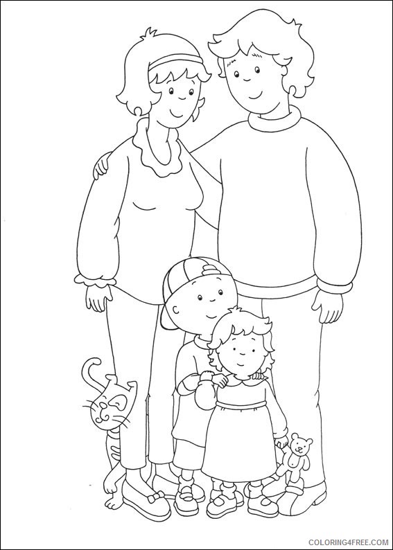 Caillou Coloring Pages Cartoons 1534382575_caillou family a4 Printable 2020 1438 Coloring4free