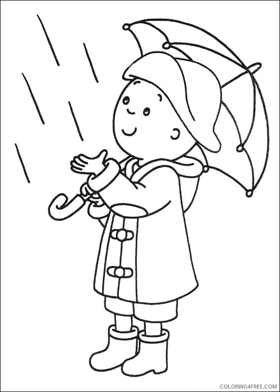 Caillou Coloring Pages Cartoons 1534383959_caillou in the rain a4 Printable 2020 1441 Coloring4free