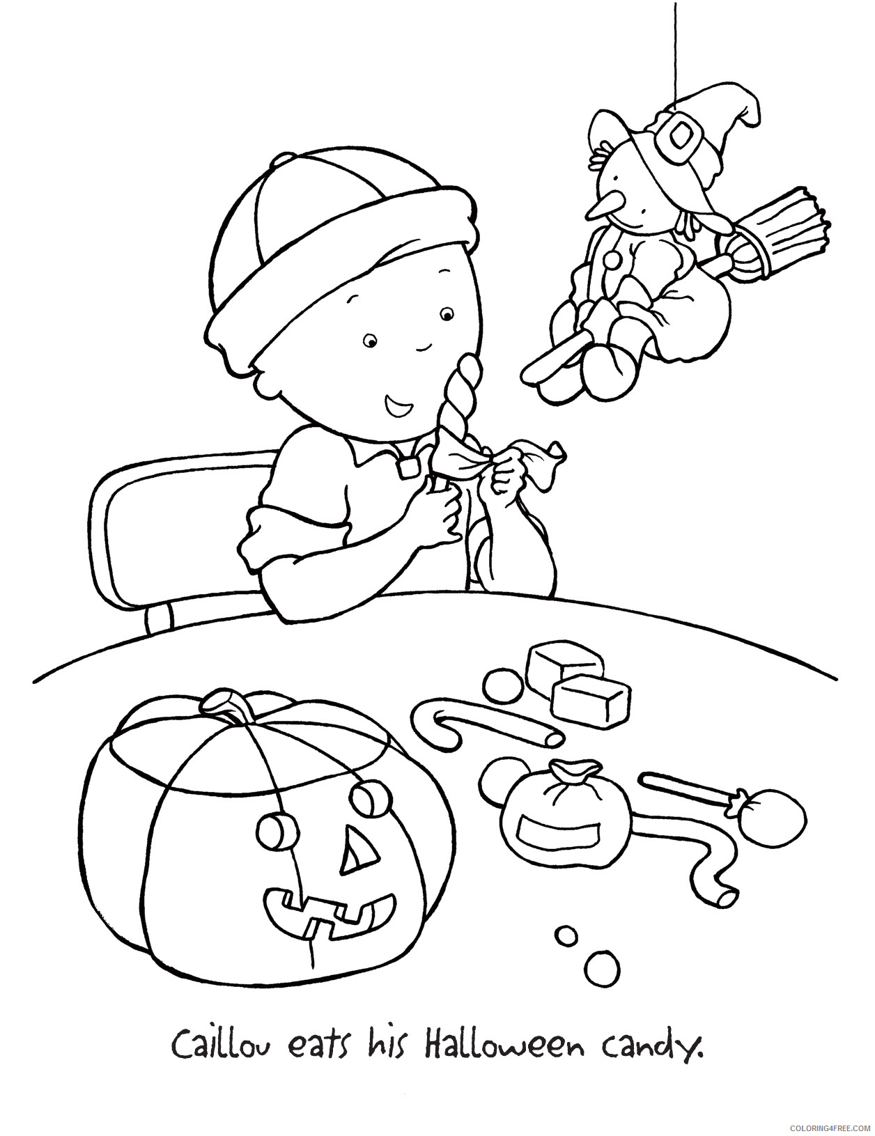 Caillou Coloring Pages Cartoons Caillou Halloween Printable 2020 1502 Coloring4free