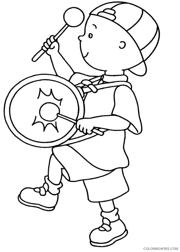 Caillou Coloring Pages Cartoons Caillou Marching Band Printable 2020 1505 Coloring4free