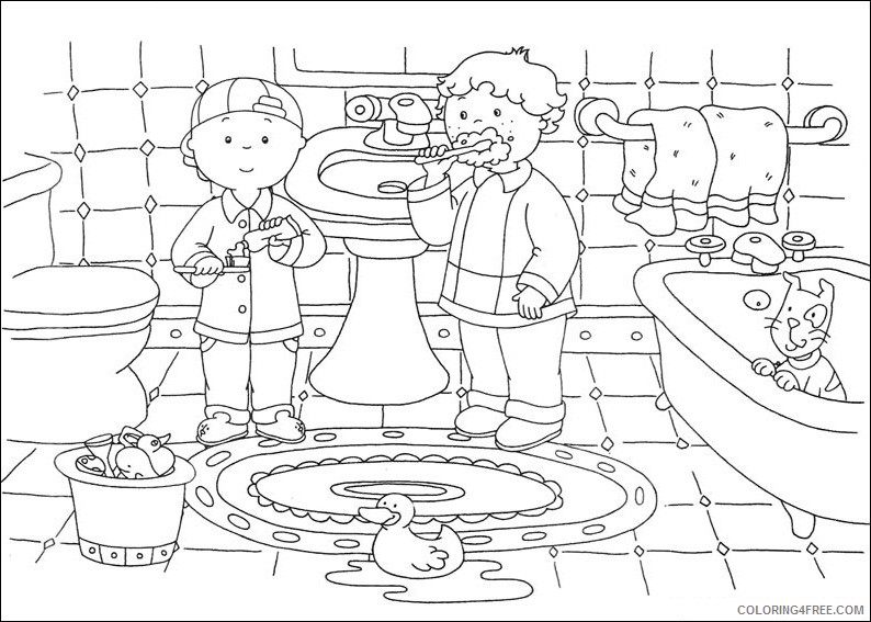 Caillou Coloring Pages Cartoons Caillou Online Printable 2020 1487 Coloring4free