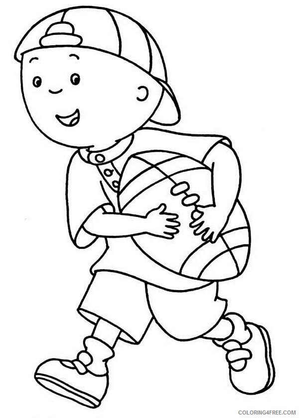 Caillou Coloring Pages Cartoons Caillou Would Like to Play Football Printable 2020 1512 Coloring4free
