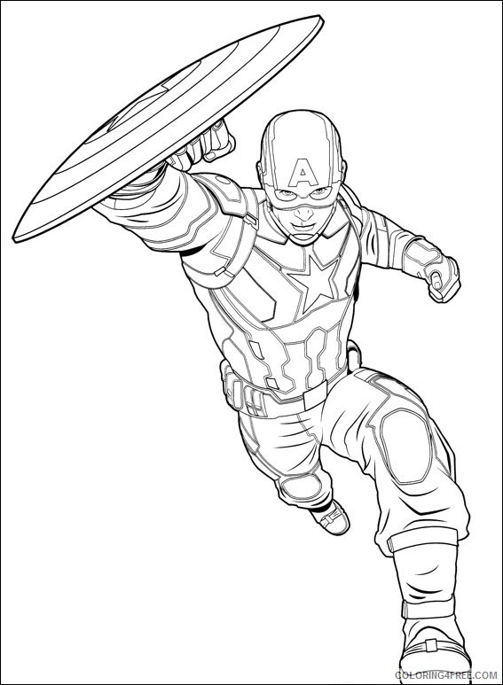 Captain America Coloring Pages Superheroes Printable 2020 Coloring4free