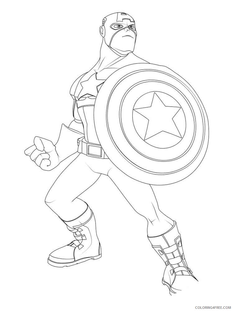 Captain America Coloring Pages Superheroes Printable 2020 Coloring4free