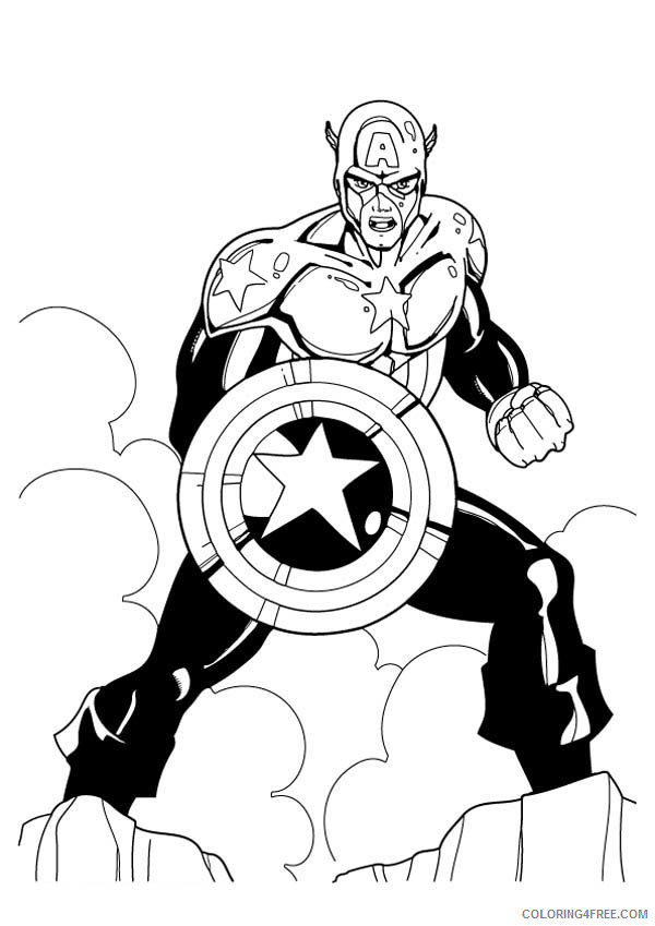 Captain America Coloring Pages Superheroes Printable 2020 Coloring4free