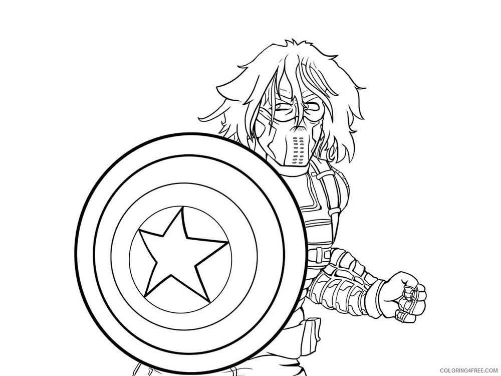 Captain America Coloring Pages Superheroes Printable 2020 Coloring4free