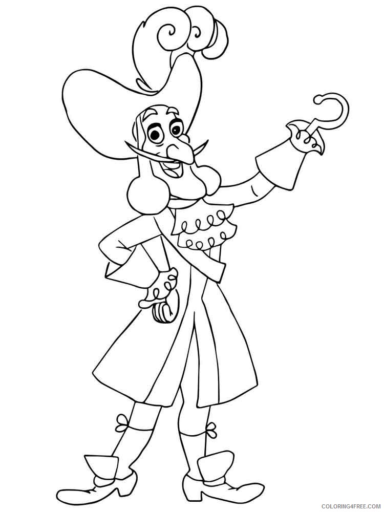 Captain Hook Coloring Pages Cartoons captain hook 14 Printable 2020 1535 Coloring4free
