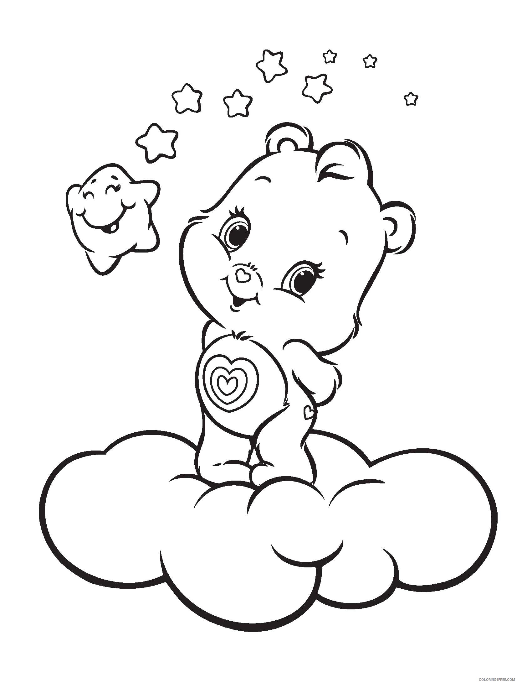 Care Bears Coloring Pages Cartoons Baby Care Bears Printable 2020 1544 Coloring4free