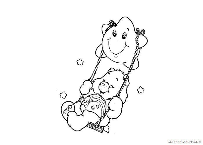 Care Bears Coloring Pages Cartoons Care bear swing Printable 2020 1605 Coloring4free