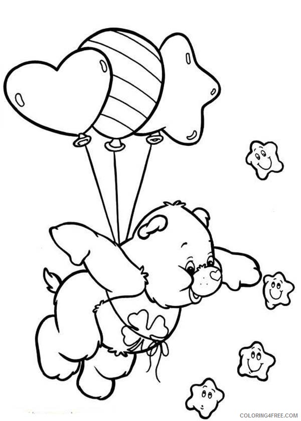 Care Bears Coloring Pages Cartoons Good Luck Bear Counting Stars in Care Bear Printable 2020 1609 Coloring4free