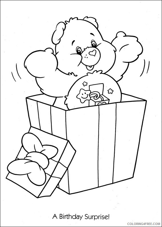 Care Bears Coloring Pages Cartoons care bears birthday surprise Printable 2020 1589 Coloring4free