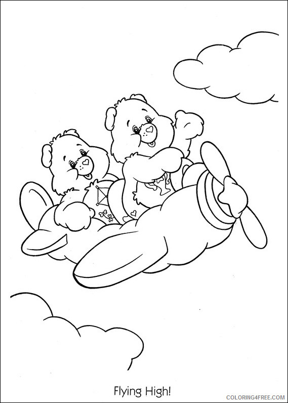 Care Bears Coloring Pages Cartoons care bears flying high Printable 2020 1598 Coloring4free