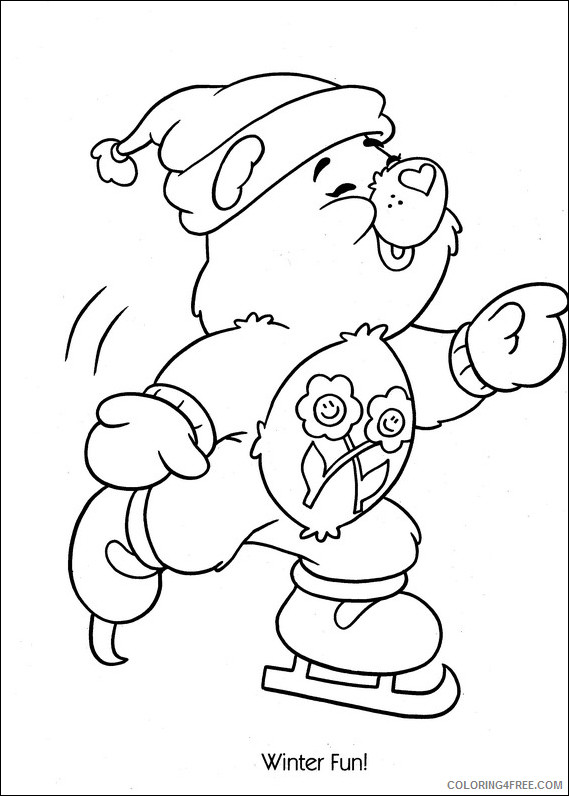 Care Bears Coloring Pages Cartoons care bears ice skating Printable 2020 1600 Coloring4free