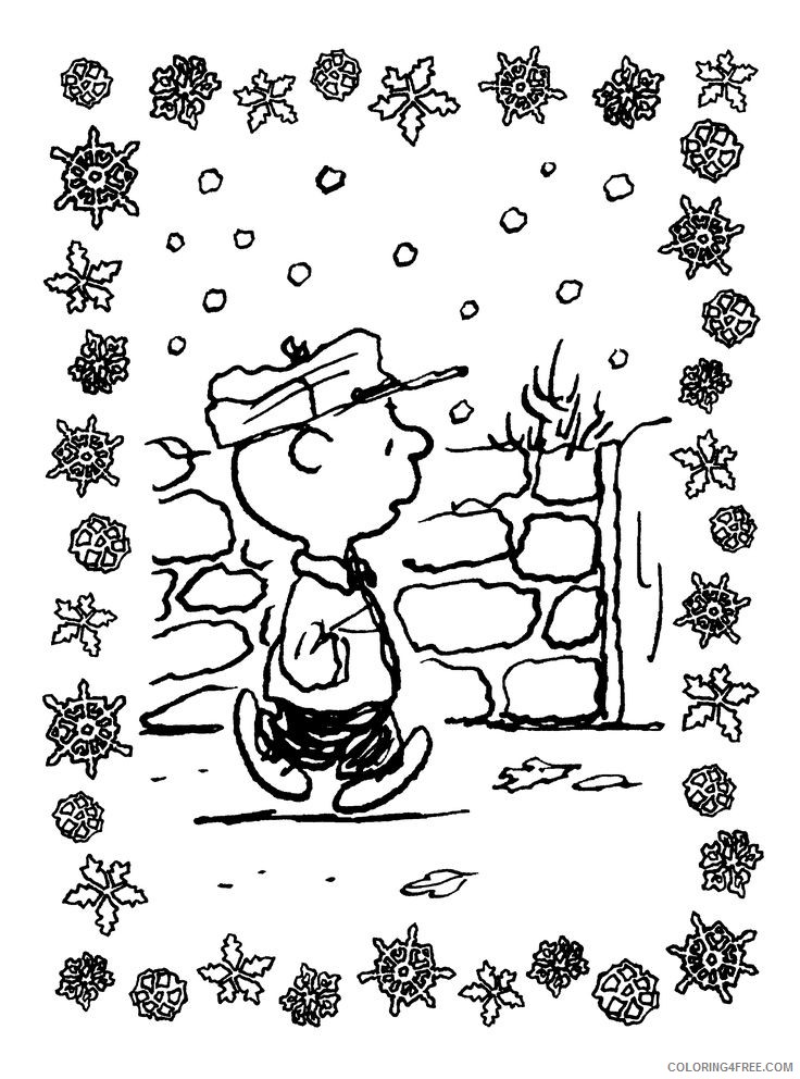 Charlie Brown Coloring Pages Cartoons Charlie Brown Christmass Printable 2020 1627 Coloring4free