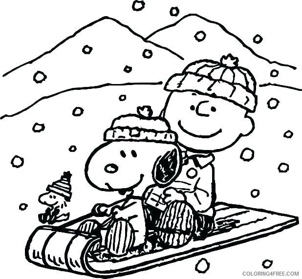 Charlie Brown Coloring Pages Cartoons Charlie Brown Winter Printable 2020 1641 Coloring4free