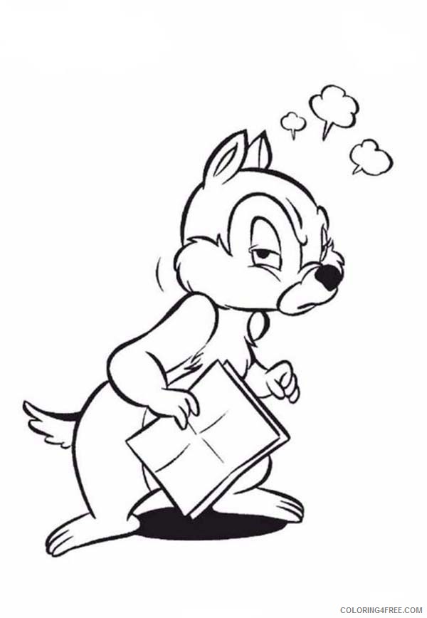 Chip and Dale Coloring Pages Cartoons Chip Feeling Annoyed in Chip and Dale Printable 2020 1664 Coloring4free