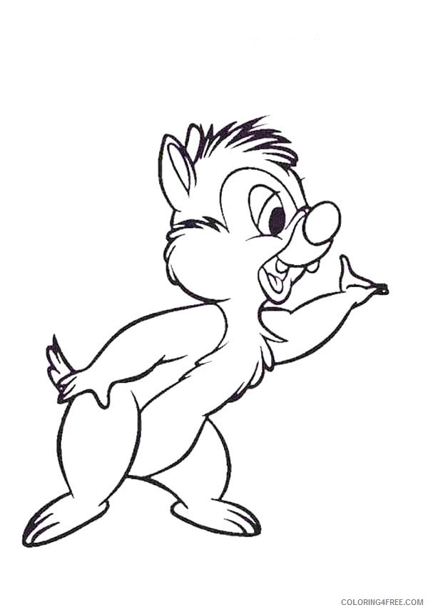 Chip and Dale Coloring Pages Cartoons Dale Explain Something in Chip and Dale Printable 2020 1671 Coloring4free