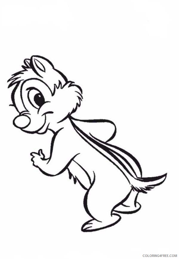 Chip and Dale Coloring Pages Cartoons Famous Dale from Chip and Dale Printable 2020 1673 Coloring4free