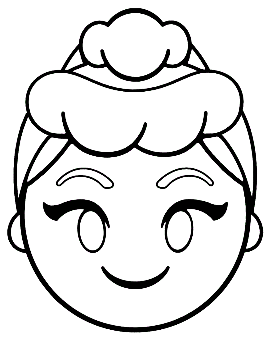 Cinderella Coloring Pages Cartoons 1550885237_cinderella emoji Printable 2020 1685 Coloring4free