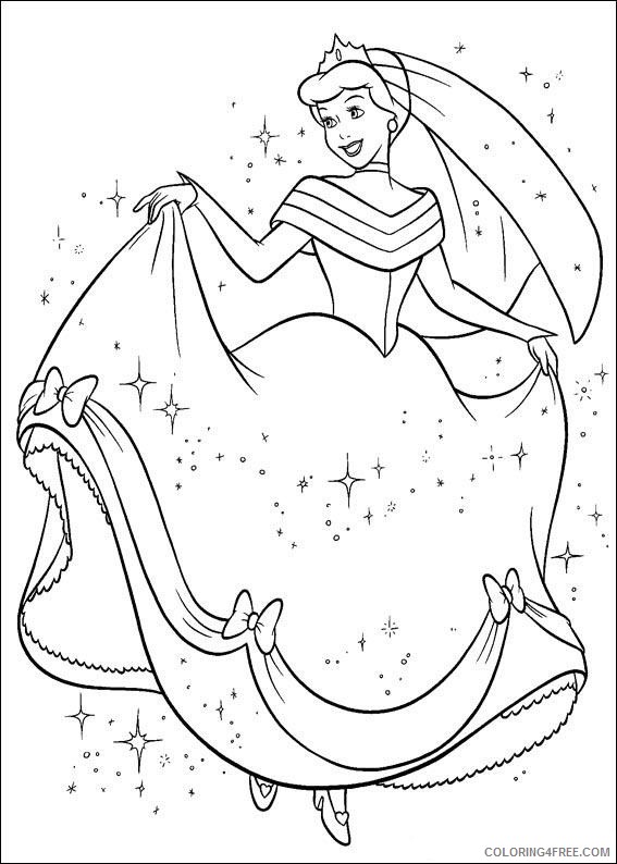 Cinderella Coloring Pages Cartoons Cinderella Disney Printable 2020 1776 Coloring4free