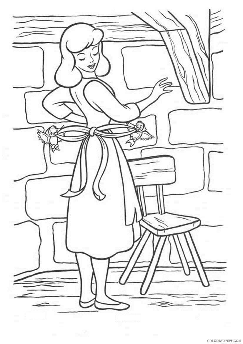 Cinderella Coloring Pages Cartoons Cinderella Free Printable 2020 1772 Coloring4free