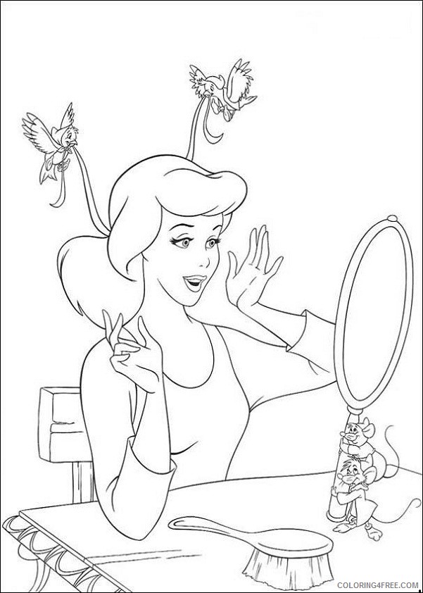 Cinderella Coloring Pages Cartoons Cinderella Mice Printable 2020 1781 Coloring4free