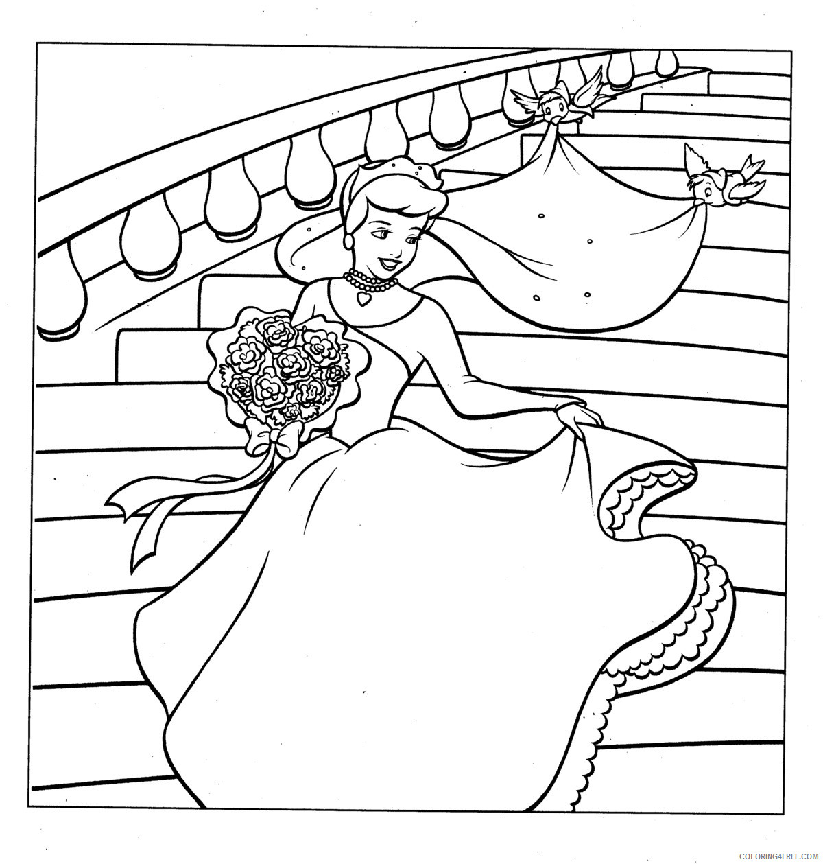 Cinderella Coloring Pages Cartoons Cinderella Printable 2020 1782 Coloring4free