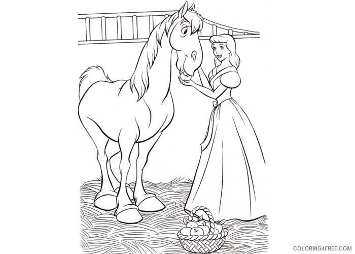 Cinderella Coloring Pages Cartoons Cinderella horse Printable 2020 1778 Coloring4free