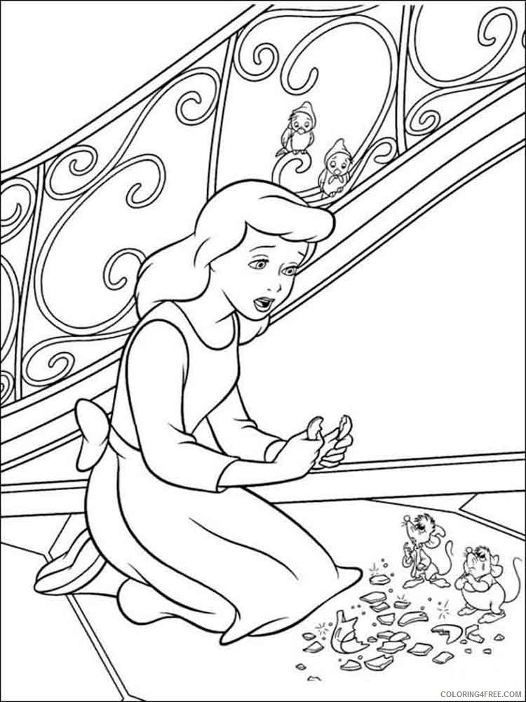 Cinderella Coloring Pages Cartoons cinderella 14 Printable 2020 1761 Coloring4free