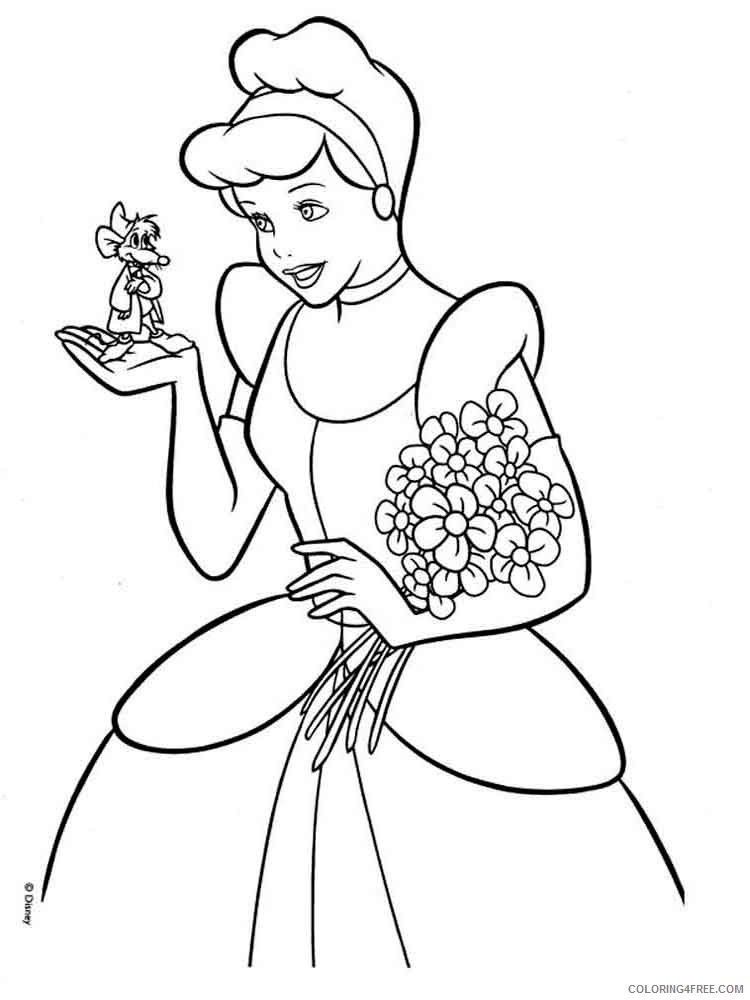 Cinderella Coloring Pages Cartoons cinderella 17 Printable 2020 1762 Coloring4free