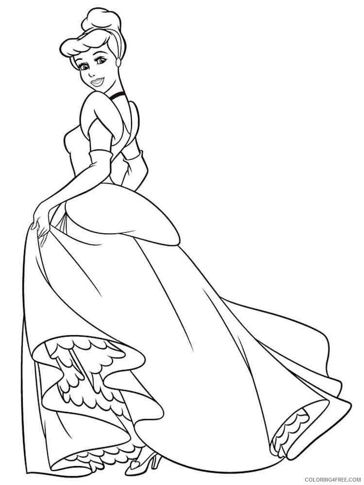 Cinderella Coloring Pages Cartoons cinderella 26 Printable 2020 1766 Coloring4free