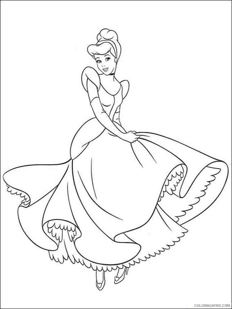 Cinderella Coloring Pages Cartoons cinderella 3 Printable 2020 1767 Coloring4free