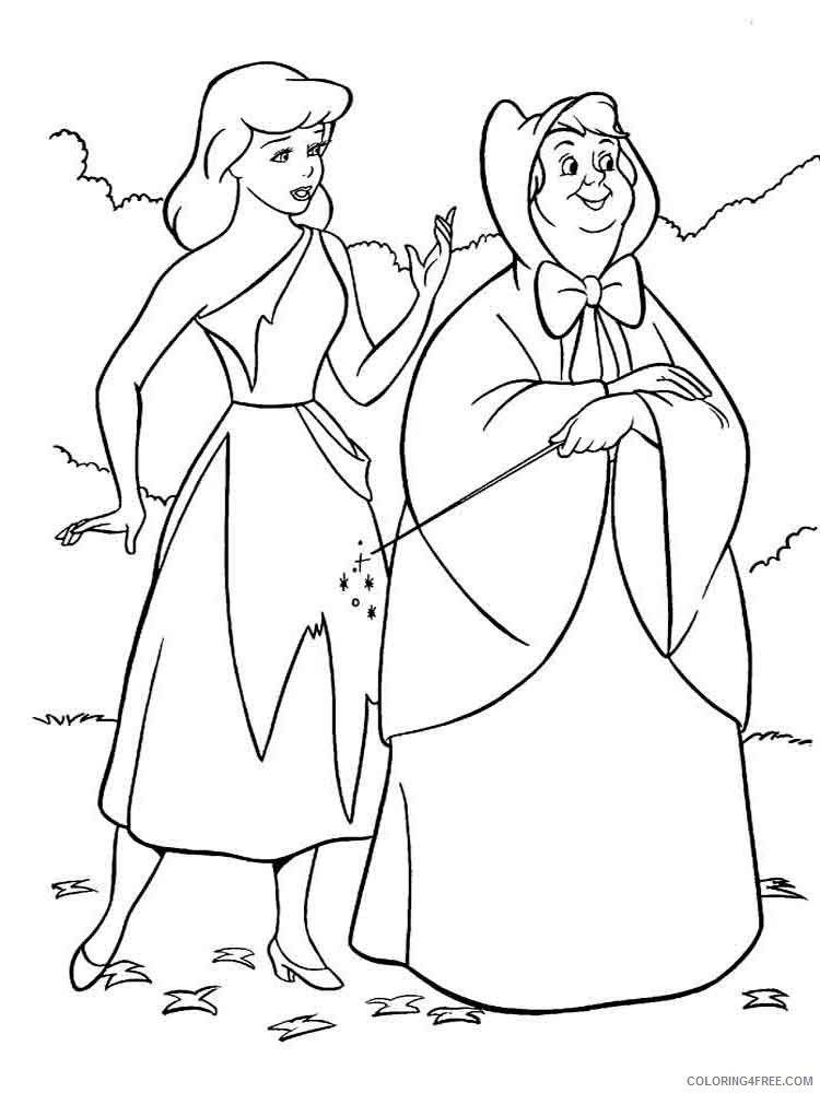 Cinderella Coloring Pages Cartoons cinderella 4 Printable 2020 1768 Coloring4free