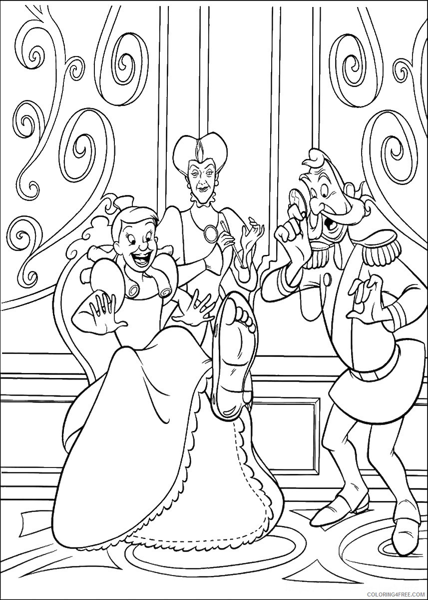 Cinderella Coloring Pages Cartoons cinderella_cl_037 Printable 2020 1695 Coloring4free