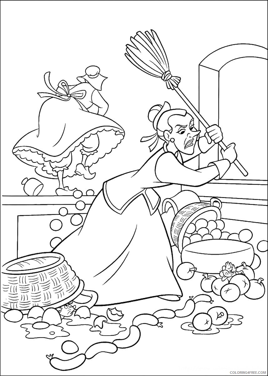 Cinderella Coloring Pages Cartoons cinderella_cl_039 Printable 2020 1697 Coloring4free