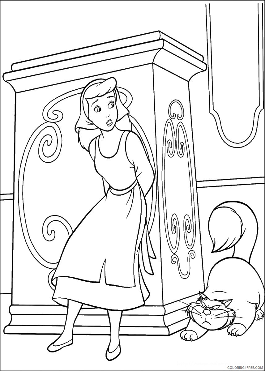 Cinderella Coloring Pages Cartoons cinderella_cl_043 Printable 2020 1701 Coloring4free