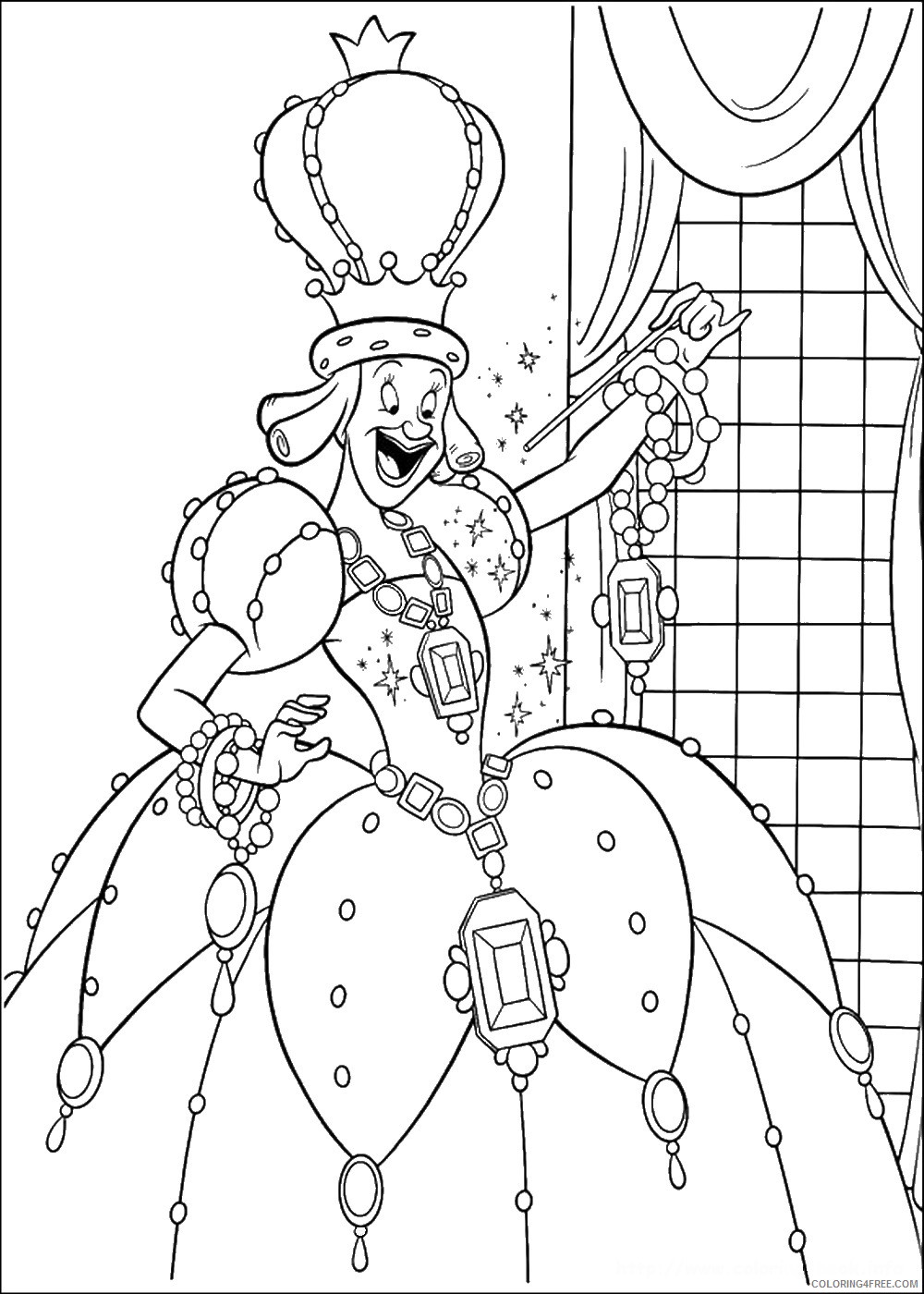 Cinderella Coloring Pages Cartoons cinderella_cl_049 Printable 2020 1707 Coloring4free
